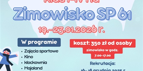 Akcja Zima 2026 – rusza nabór na zimowisko!