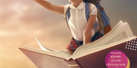 Powiększ grafikę: Plakat z dziewczynką, która leci na książce.