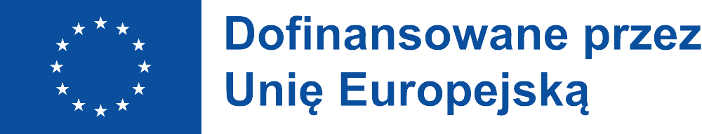 Logo Erasmus z napisem dofinansowane przez Unię Europejską